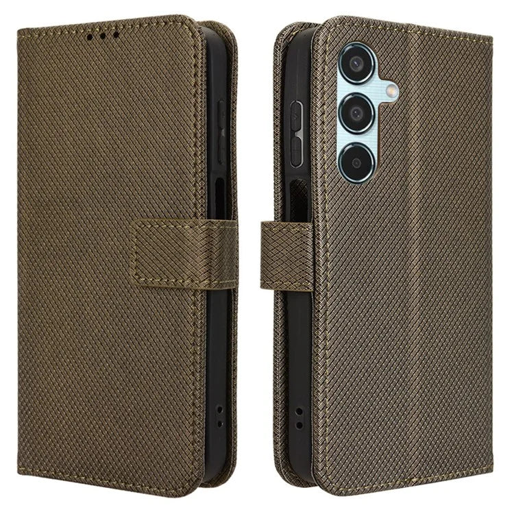 For Samsung Galaxy M35 5G Case Diamond Texture PU Leather Phone Cover