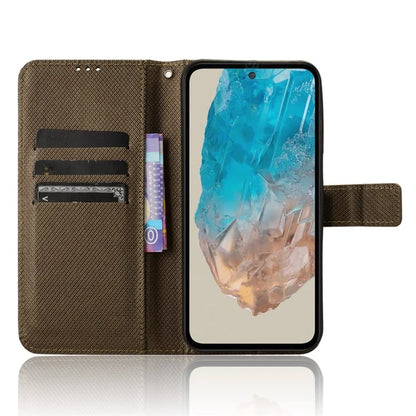 For Samsung Galaxy M35 5G Case Diamond Texture PU Leather Phone Cover
