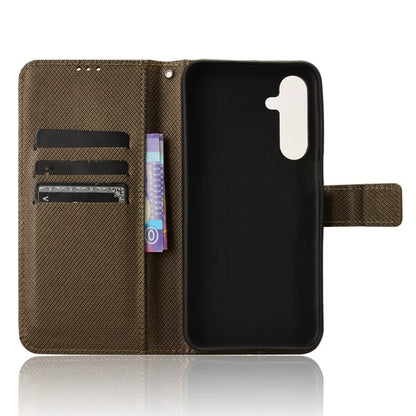 For Samsung Galaxy M35 5G Case Diamond Texture PU Leather Phone Cover
