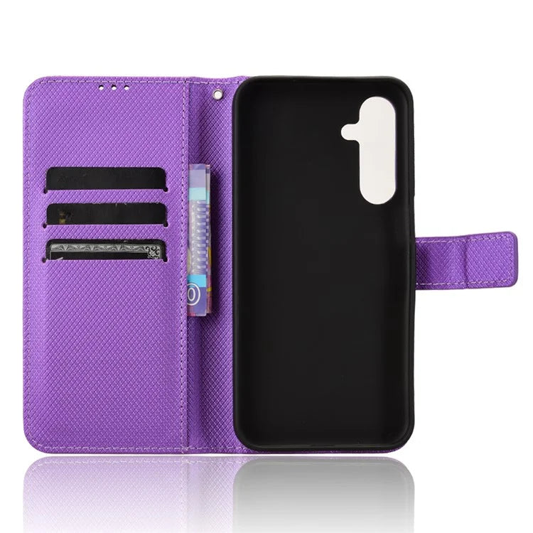 For Samsung Galaxy M35 5G Case Diamond Texture PU Leather Phone Cover