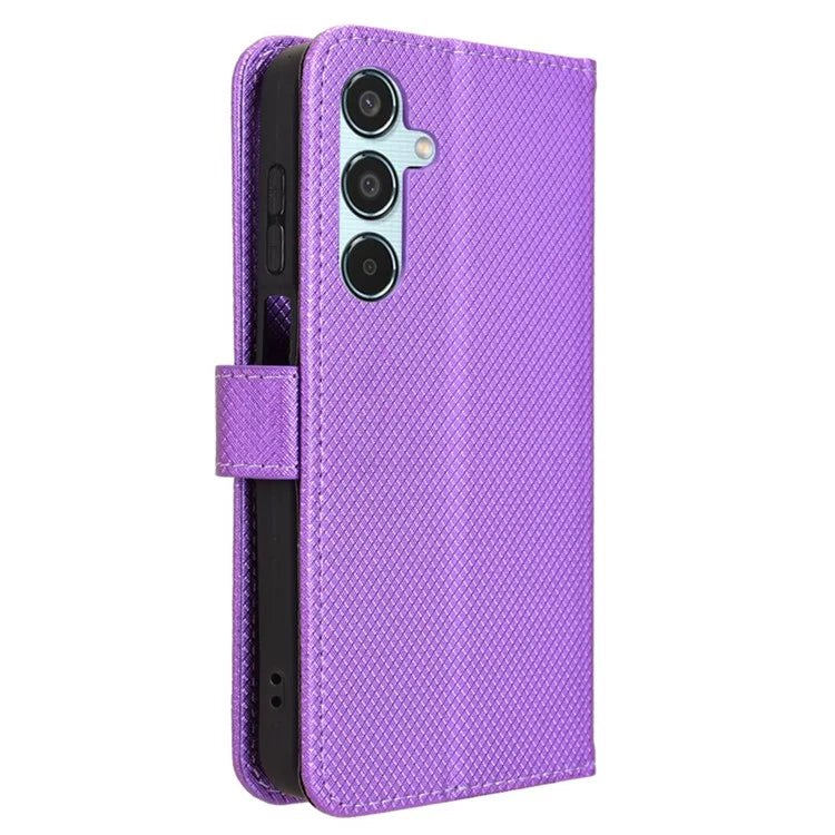 For Samsung Galaxy M35 5G Case Diamond Texture PU Leather Phone Cover