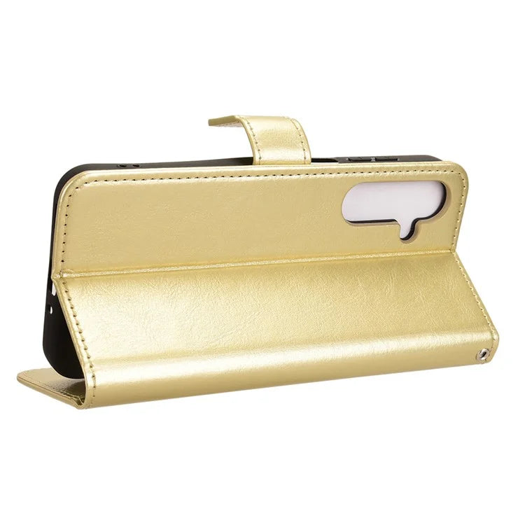 For Samsung Galaxy M35 5G Wallet Case Crazy Horse Texture Leather Stand Phone Cover