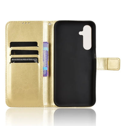 For Samsung Galaxy M35 5G Wallet Case Crazy Horse Texture Leather Stand Phone Cover