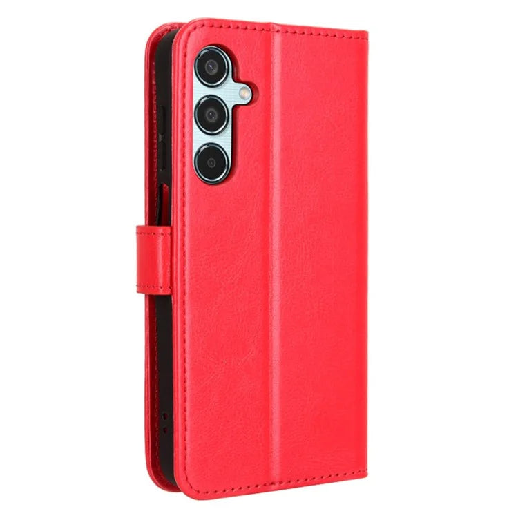 For Samsung Galaxy M35 5G Wallet Case Crazy Horse Texture Leather Stand Phone Cover