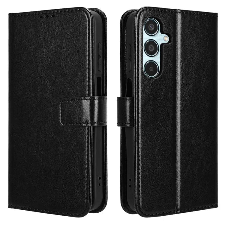 For Samsung Galaxy M35 5G Wallet Case Crazy Horse Texture Leather Stand Phone Cover