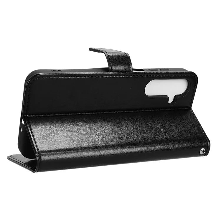 For Samsung Galaxy M35 5G Wallet Case Crazy Horse Texture Leather Stand Phone Cover