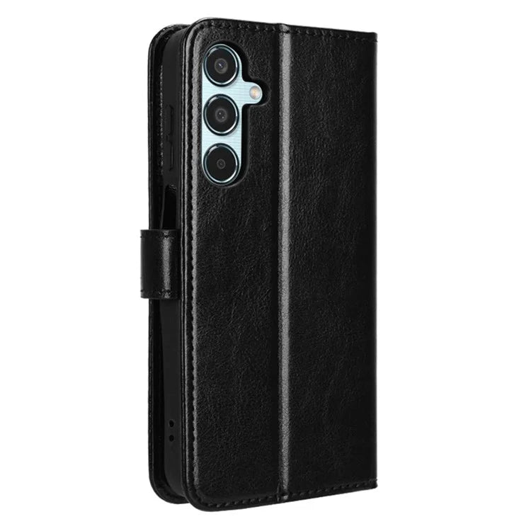 For Samsung Galaxy M35 5G Wallet Case Crazy Horse Texture Leather Stand Phone Cover
