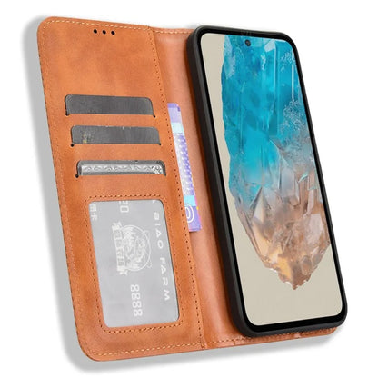 For Samsung Galaxy M35 5G Wallet Case Retro PU Leather Stand Phone Cover