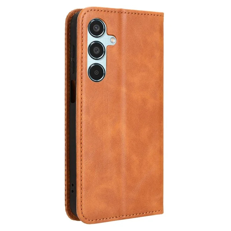For Samsung Galaxy M35 5G Wallet Case Retro PU Leather Stand Phone Cover