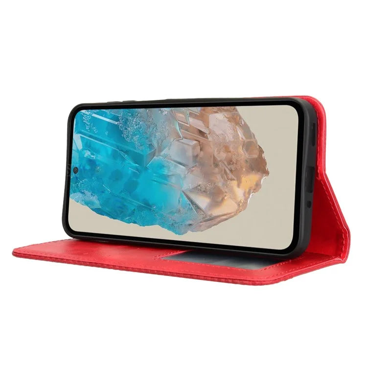 For Samsung Galaxy M35 5G Wallet Case Retro PU Leather Stand Phone Cover