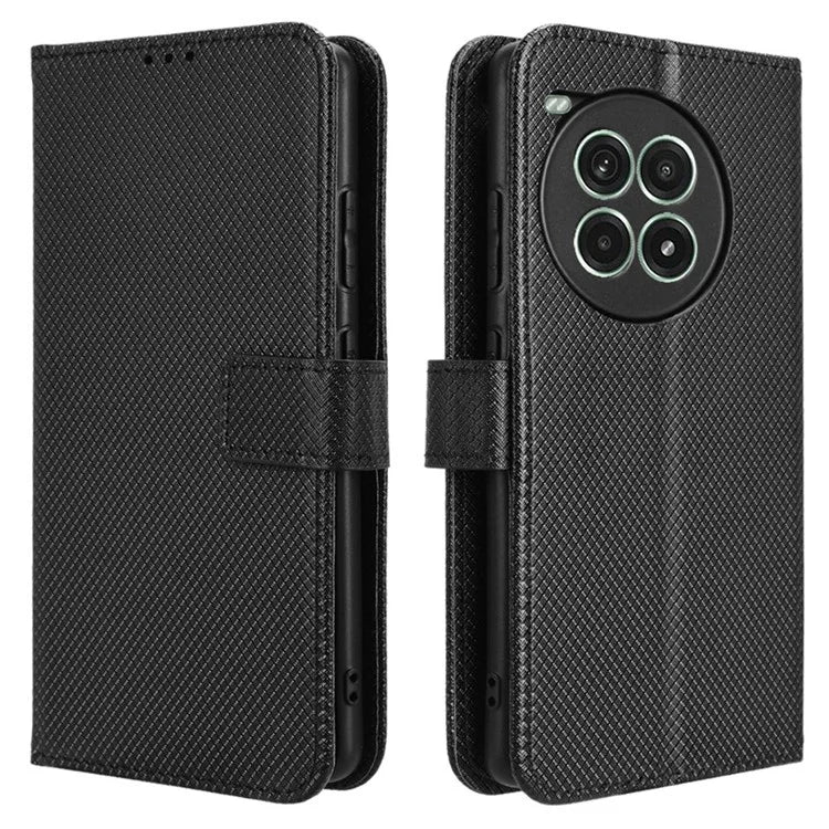 For OnePlus Ace 3 Pro 5G Phone Case Diamond Texture PU Leather Flip Cover