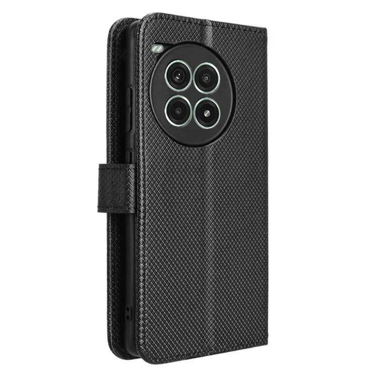 For OnePlus Ace 3 Pro 5G Phone Case Diamond Texture PU Leather Flip Cover