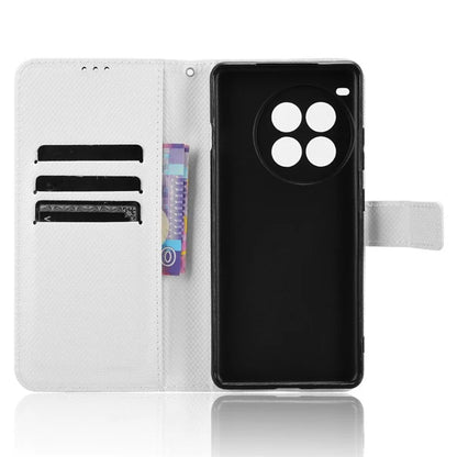 For OnePlus Ace 3 Pro 5G Phone Case Diamond Texture PU Leather Flip Cover