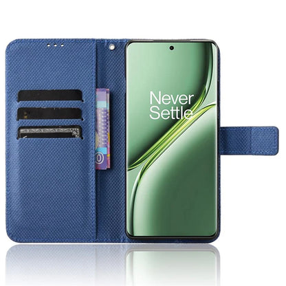For OnePlus Ace 3 Pro 5G Phone Case Diamond Texture PU Leather Flip Cover
