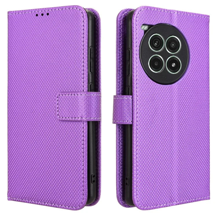For OnePlus Ace 3 Pro 5G Phone Case Diamond Texture PU Leather Flip Cover
