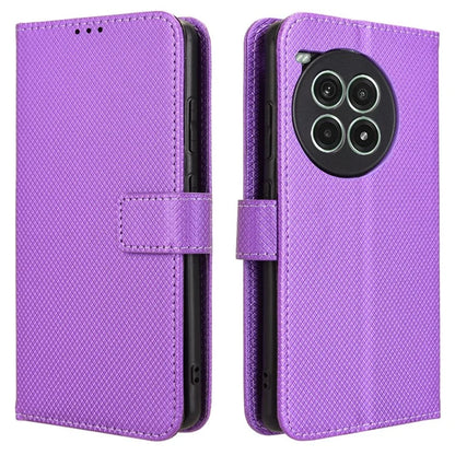 For OnePlus Ace 3 Pro 5G Phone Case Diamond Texture PU Leather Flip Cover