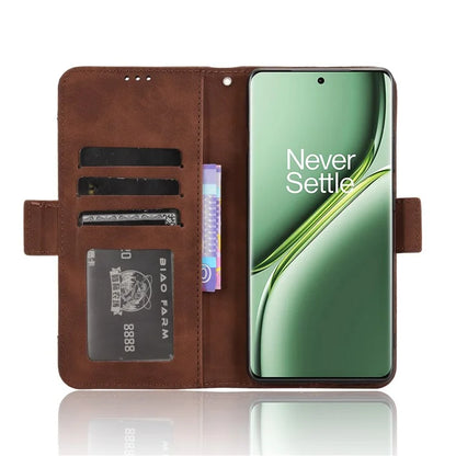 For OnePlus Ace 3 Pro 5G Wallet Case Multiple Card Slots Drop-Proof Leather Phone Cover