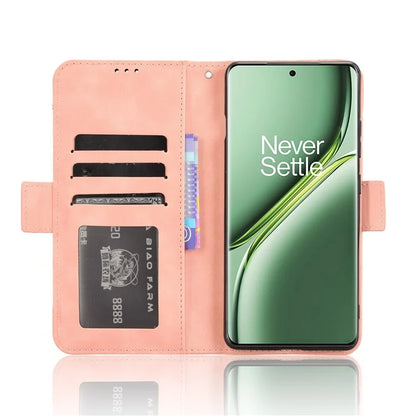 For OnePlus Ace 3 Pro 5G Wallet Case Multiple Card Slots Drop-Proof Leather Phone Cover