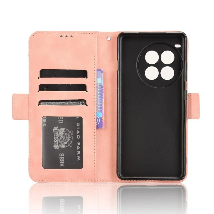 For OnePlus Ace 3 Pro 5G Wallet Case Multiple Card Slots Drop-Proof Leather Phone Cover
