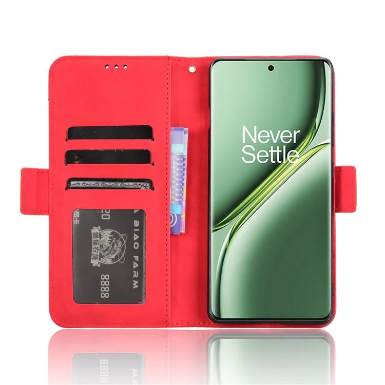 For OnePlus Ace 3 Pro 5G Wallet Case Multiple Card Slots Drop-Proof Leather Phone Cover