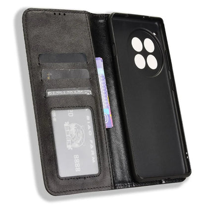 For OnePlus Ace 3 Pro 5G Wallet Case Anti-Drop Retro PU Leather Phone Cover
