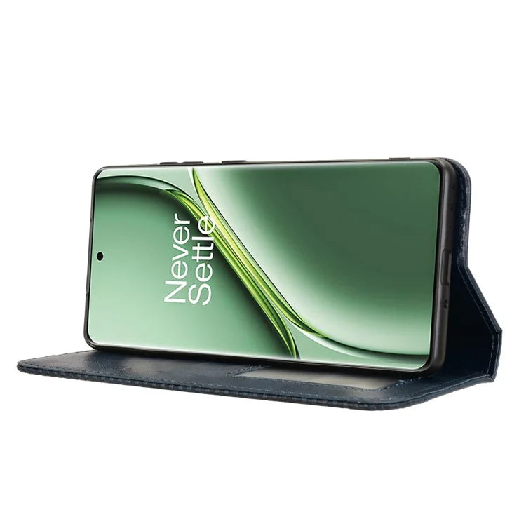 For OnePlus Ace 3 Pro 5G Wallet Case Anti-Drop Retro PU Leather Phone Cover