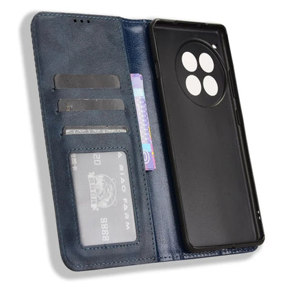 For OnePlus Ace 3 Pro 5G Wallet Case Anti-Drop Retro PU Leather Phone Cover