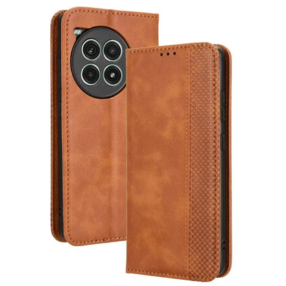 For OnePlus Ace 3 Pro 5G Wallet Case Anti-Drop Retro PU Leather Phone Cover