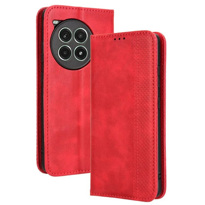 For OnePlus Ace 3 Pro 5G Wallet Case Anti-Drop Retro PU Leather Phone Cover