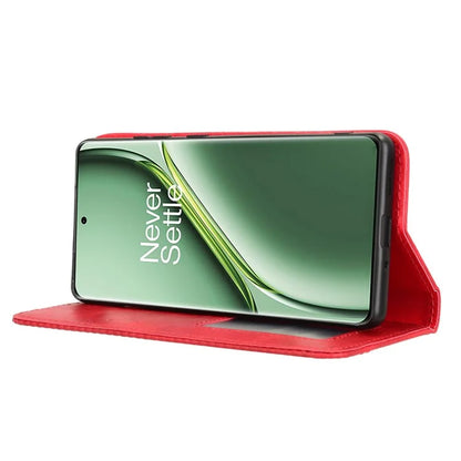 For OnePlus Ace 3 Pro 5G Wallet Case Anti-Drop Retro PU Leather Phone Cover