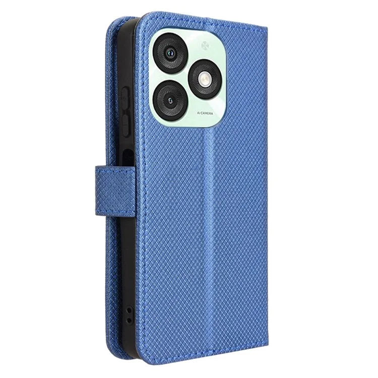For itel A50 Case Diamond Texture PU Leather Phone Cover