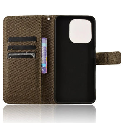 For itel A50 Case Diamond Texture PU Leather Phone Cover