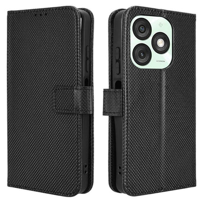 For itel A50 Case Diamond Texture PU Leather Phone Cover