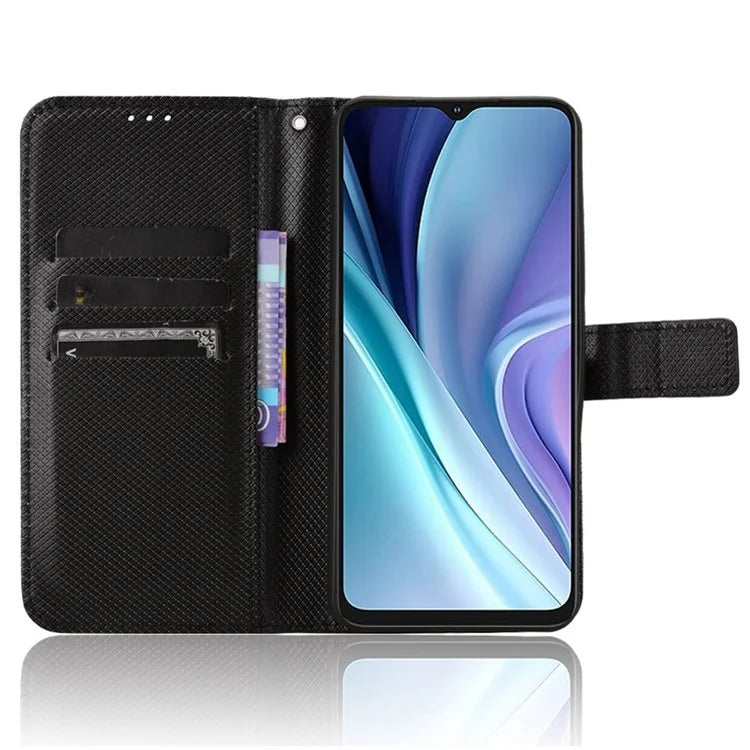 For itel A50 Case Diamond Texture PU Leather Phone Cover