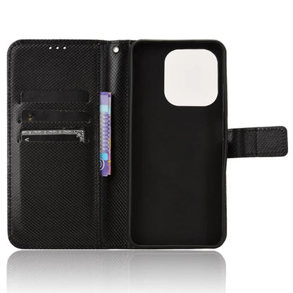 For itel A50 Case Diamond Texture PU Leather Phone Cover