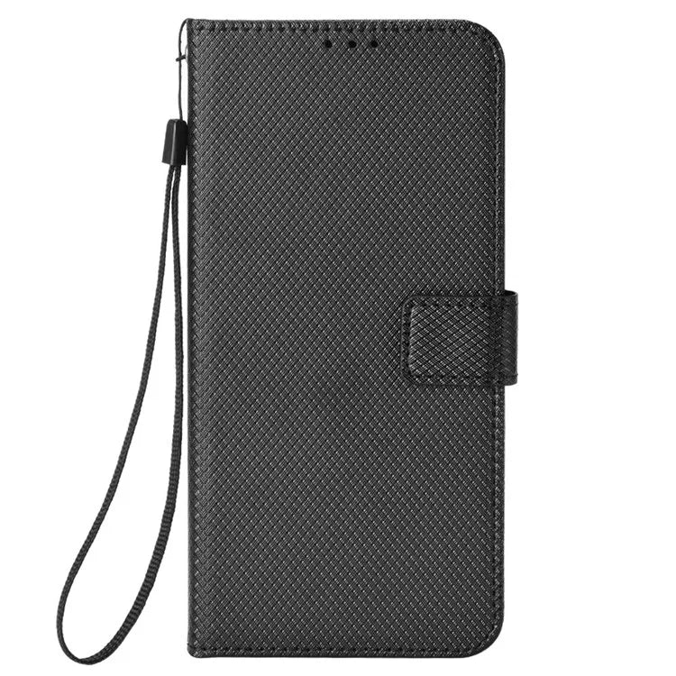 For itel A50 Case Diamond Texture PU Leather Phone Cover