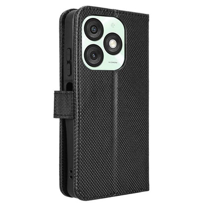 For itel A50 Case Diamond Texture PU Leather Phone Cover