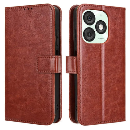 For itel A50 Wallet Case Crazy Horse Texture Shockproof Leather Phone Cover