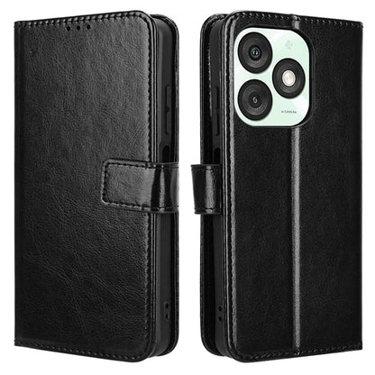 For itel A50 Wallet Case Crazy Horse Texture Shockproof Leather Phone Cover