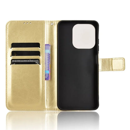 For itel A50 Wallet Case Crazy Horse Texture Shockproof Leather Phone Cover