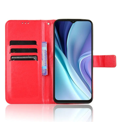 For itel A50 Wallet Case Crazy Horse Texture Shockproof Leather Phone Cover