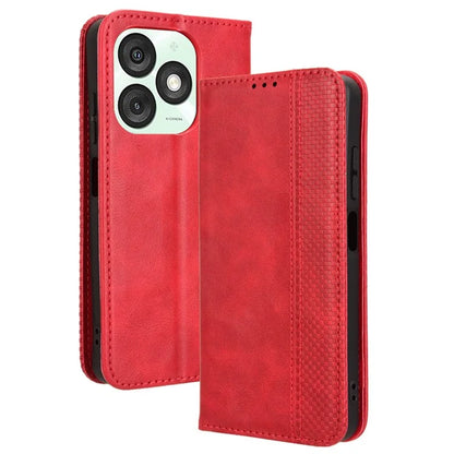 For itel A50 Shockproof Case Retro PU Leather Wallet Phone Cover