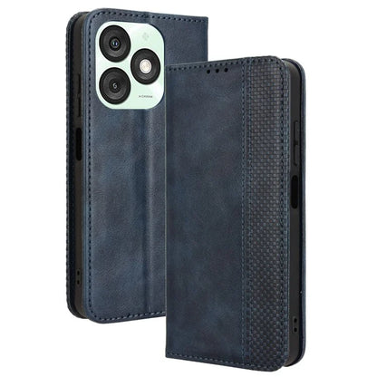 For itel A50 Shockproof Case Retro PU Leather Wallet Phone Cover