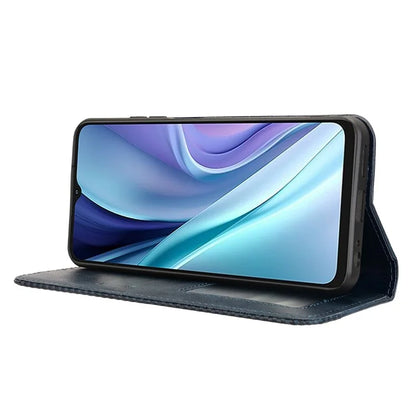 For itel A50 Shockproof Case Retro PU Leather Wallet Phone Cover