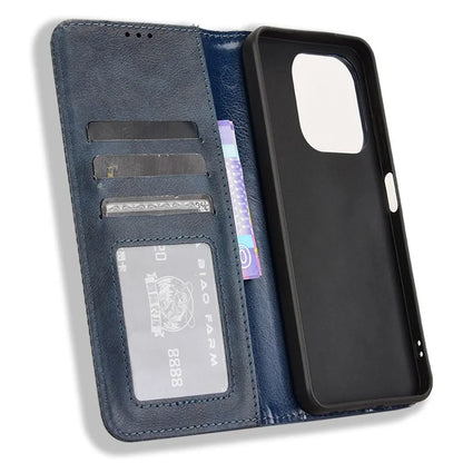 For itel A50 Shockproof Case Retro PU Leather Wallet Phone Cover