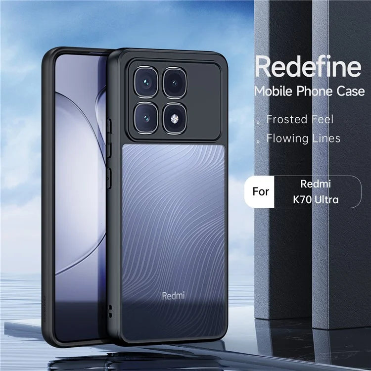 DUX DUCIS Aimo Series For Xiaomi Redmi K70 Ultra Case Matte TPU+PC Cover (REACH Certification) - Black