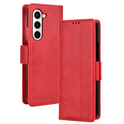 For Samsung Galaxy Z Fold6 5G Phone Case Vintage PU Leather Wallet Stand Shockproof Cover