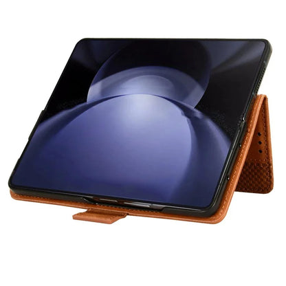 For Samsung Galaxy Z Fold6 5G Phone Case Vintage PU Leather Wallet Stand Shockproof Cover