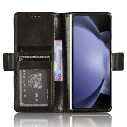 For Samsung Galaxy Z Fold6 5G Phone Case Vintage PU Leather Wallet Stand Shockproof Cover