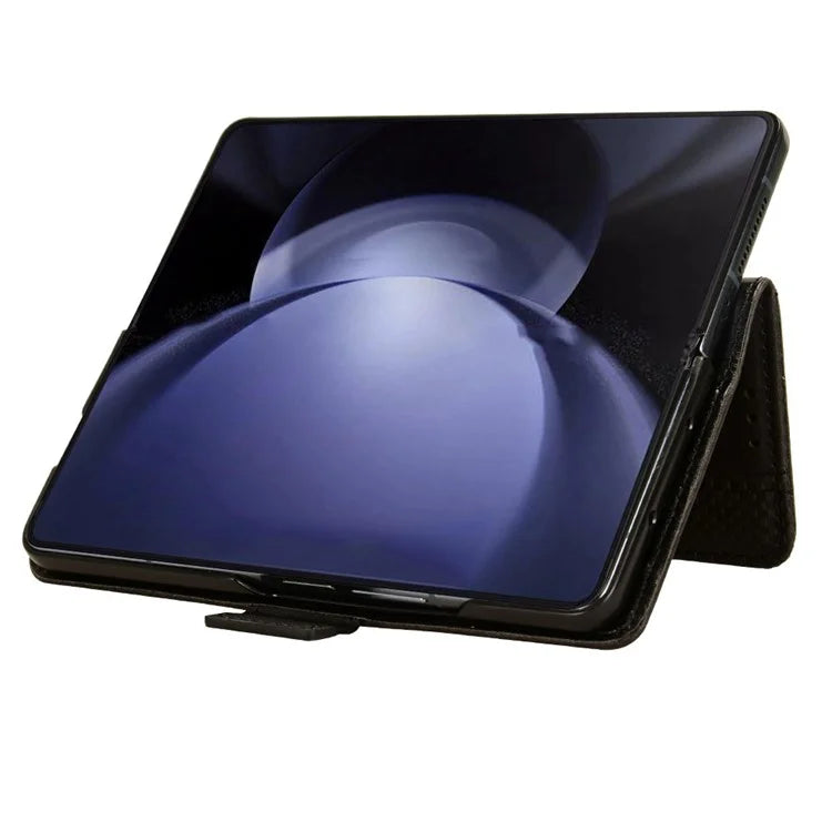 For Samsung Galaxy Z Fold6 5G Phone Case Vintage PU Leather Wallet Stand Shockproof Cover